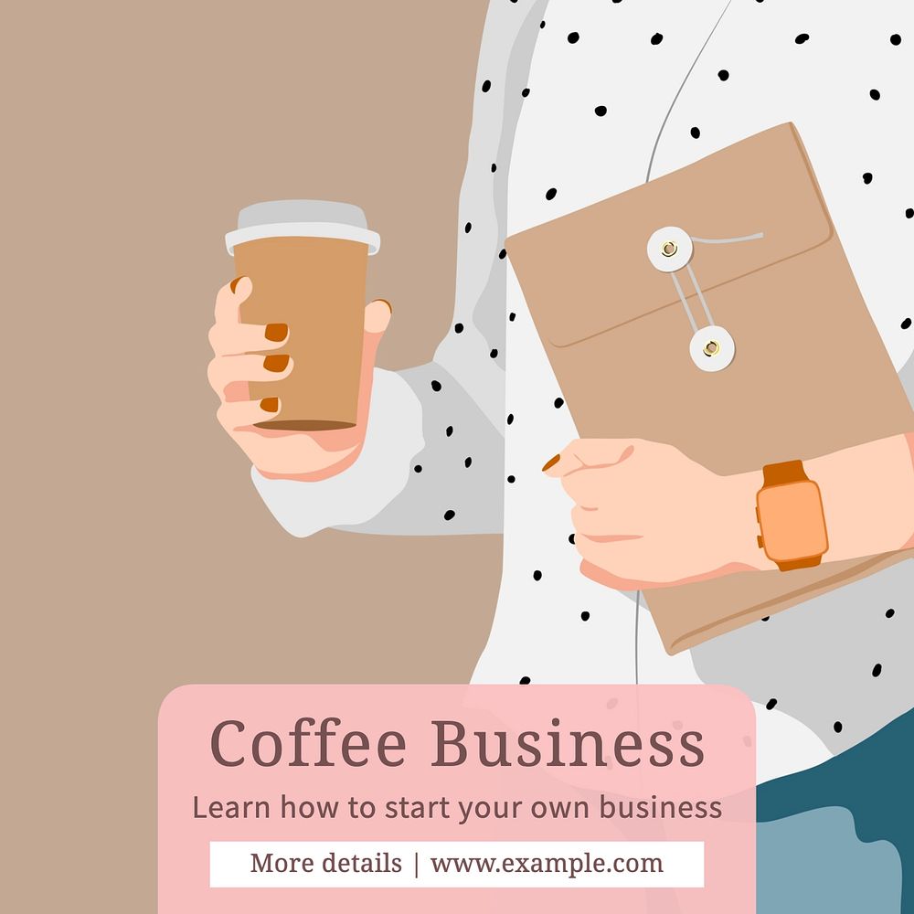 Coffee business Instagram post template