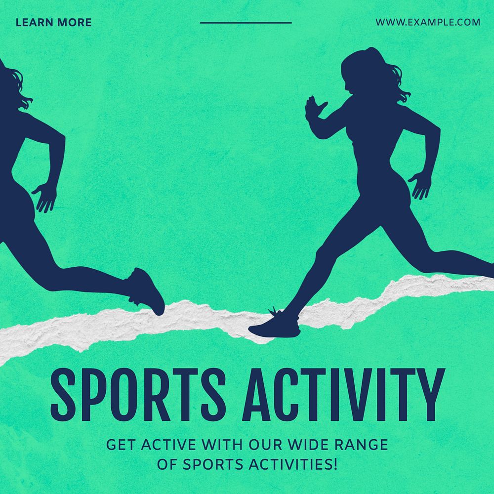 Sports activity Instagram post template