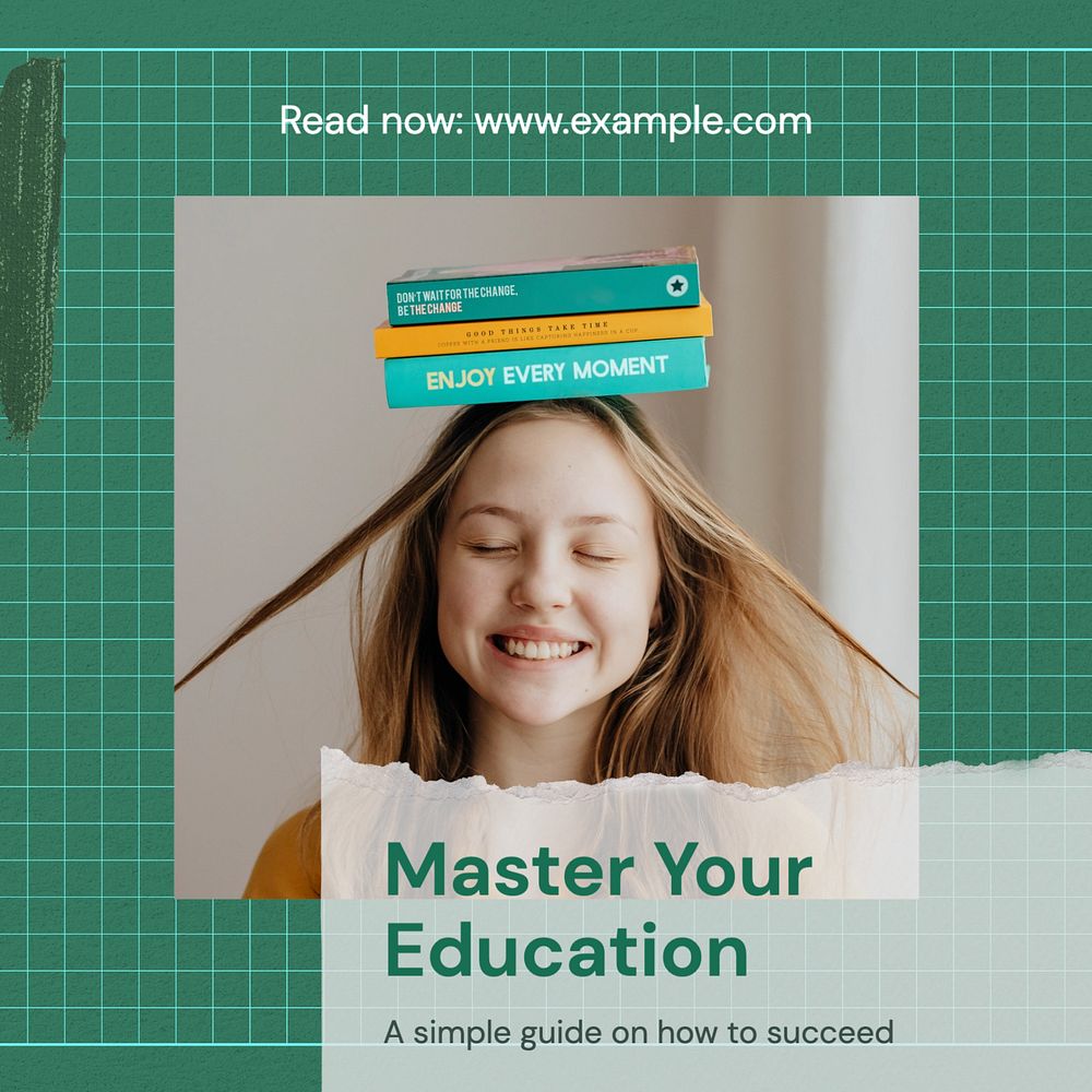 Master your education Instagram post template