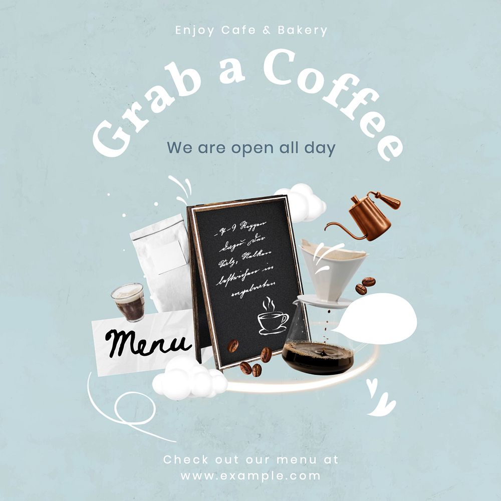 Grab a coffee Instagram post template