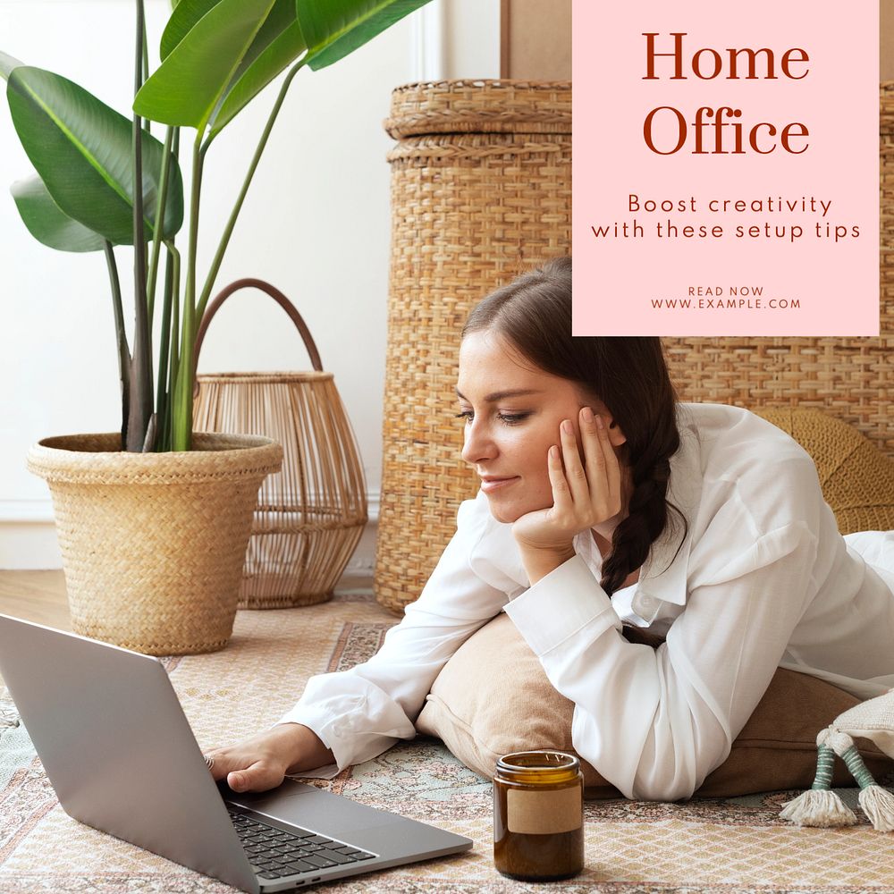 Home Office Instagram Post Template 