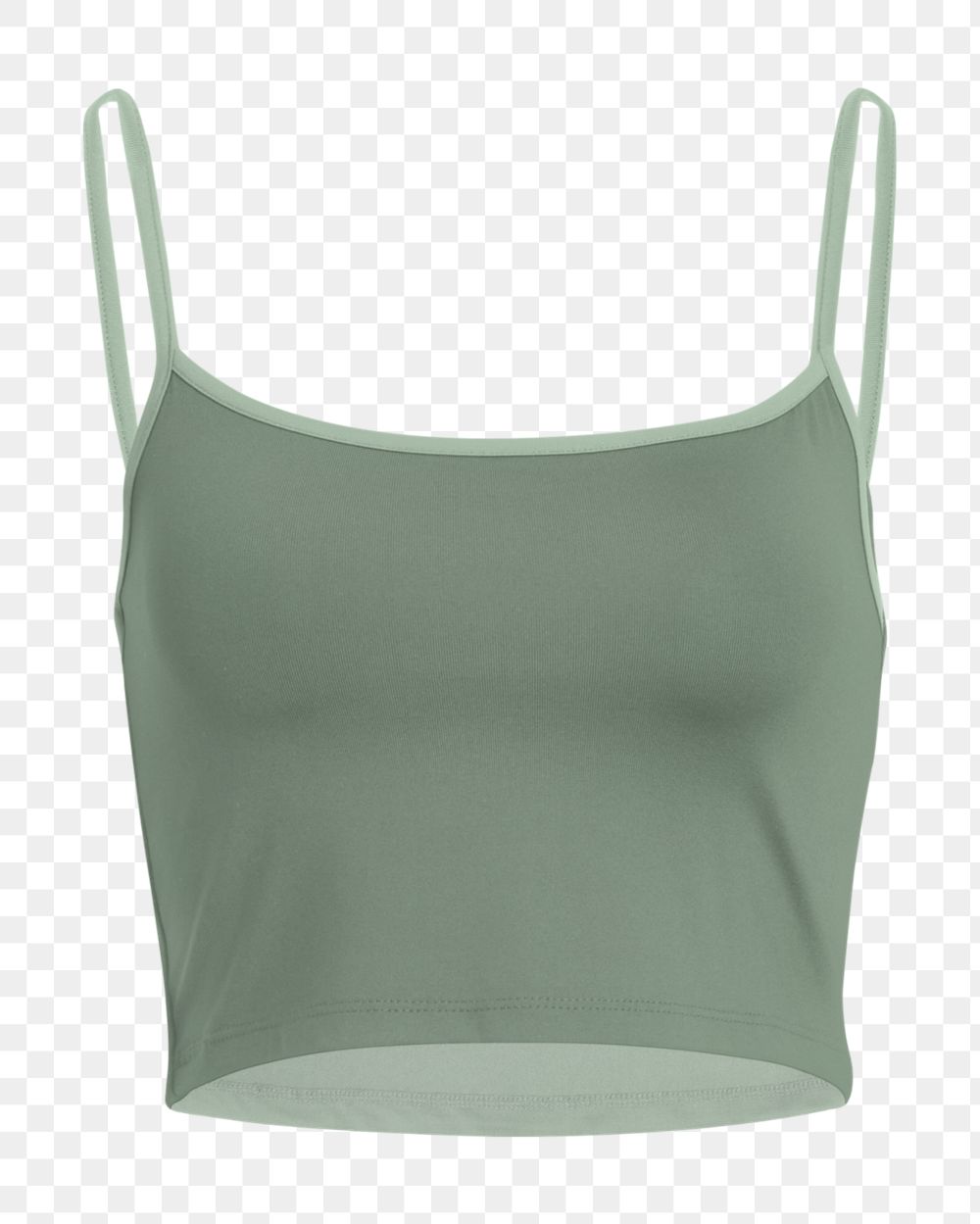 Cropped tank top mockup element, women's apparel design