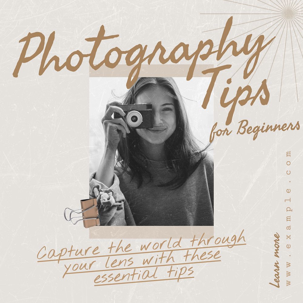 Photography tips Instagram post template