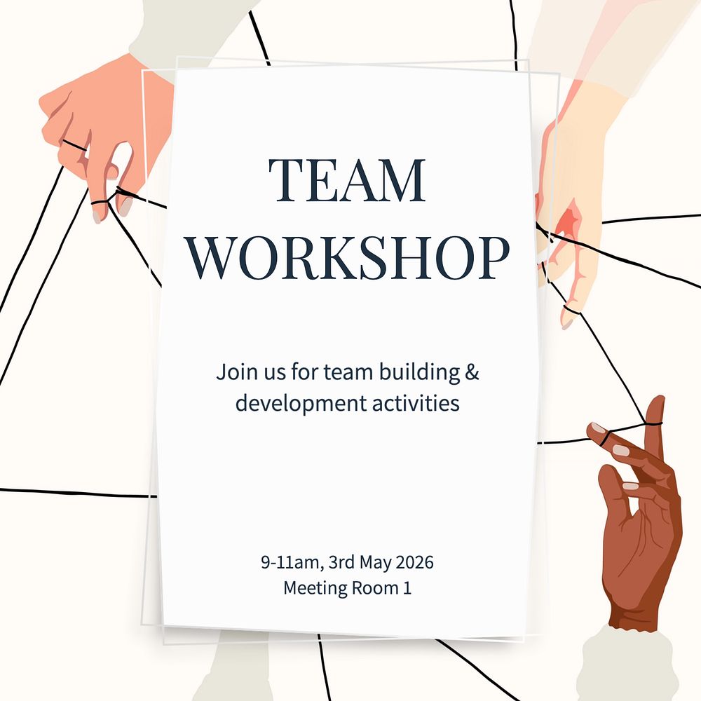 Team workshop Instagram post template