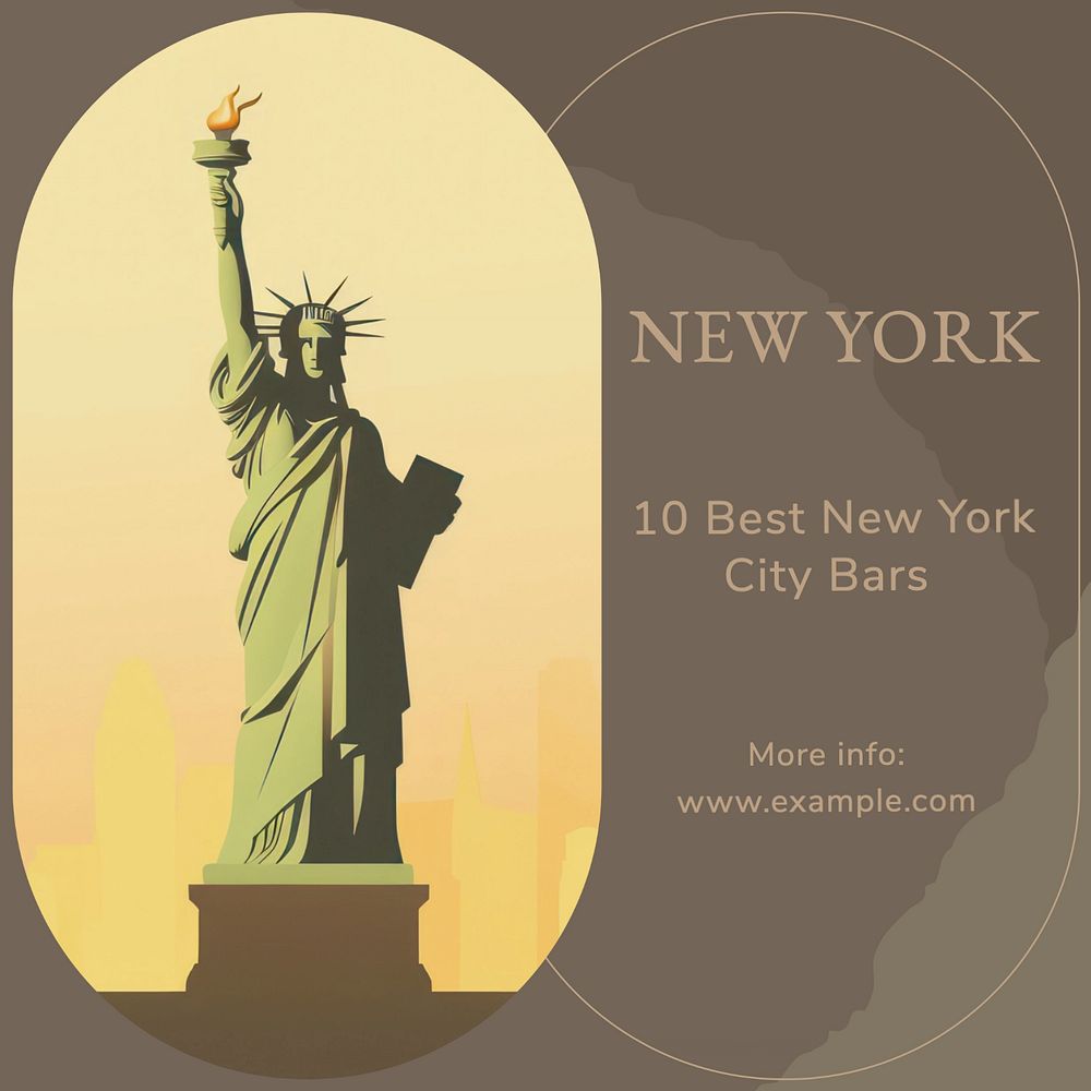 New York city Instagram post template, editable social media ad