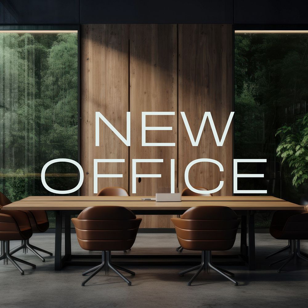 New office Instagram post template, editable design