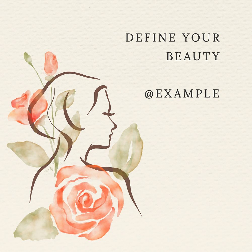 Define your beauty Instagram post template