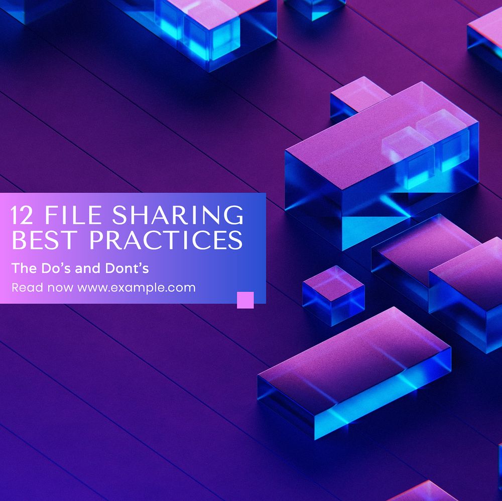 File sharing practices Instagram post template