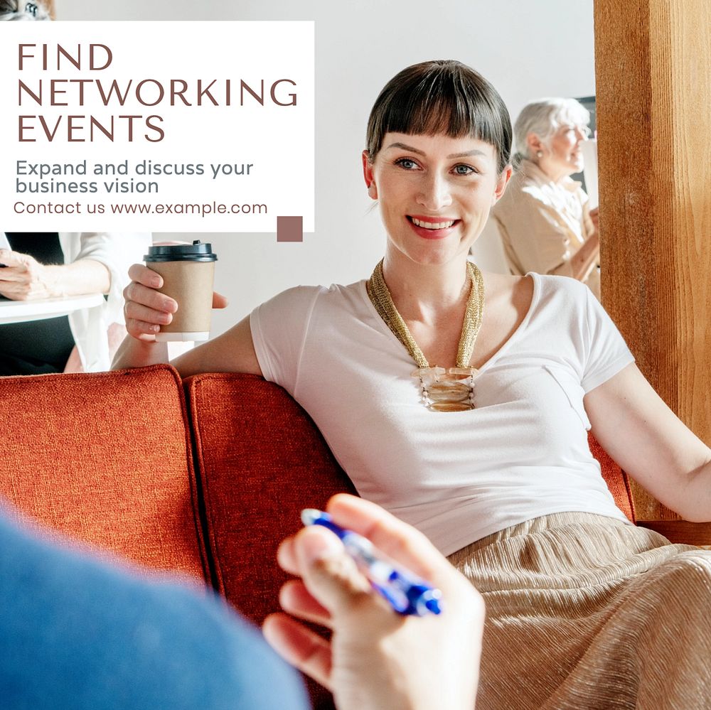 Networking events Instagram post template