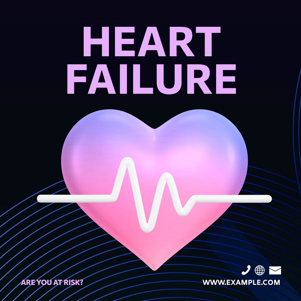 Heart failure Instagram post template