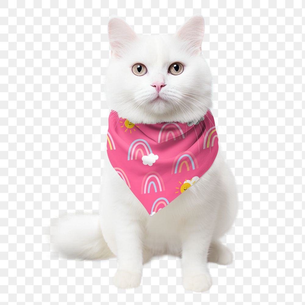 Cat's scarf, pet clothing mockup