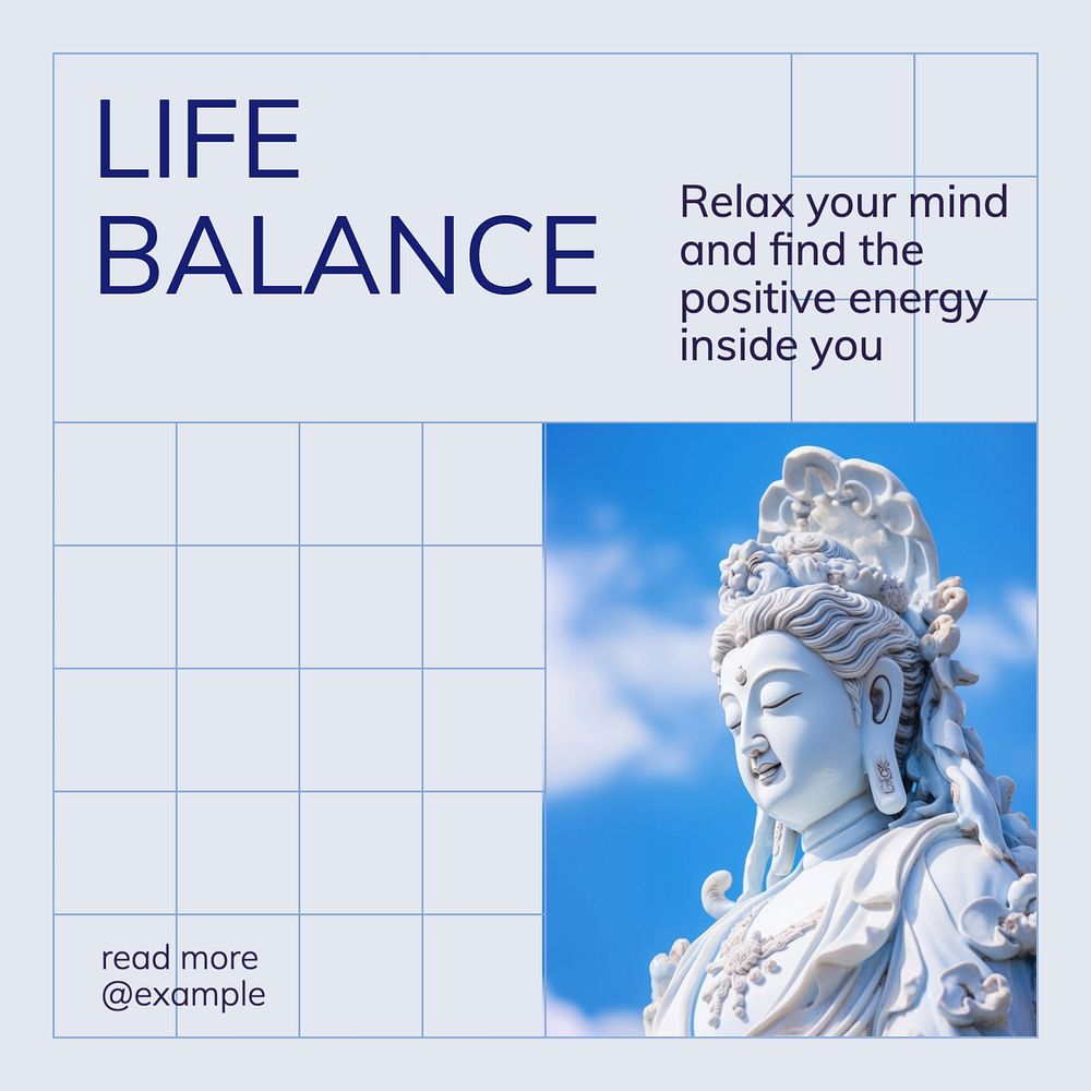 Life balance Instagram post template | Premium Editable Template - rawpixel