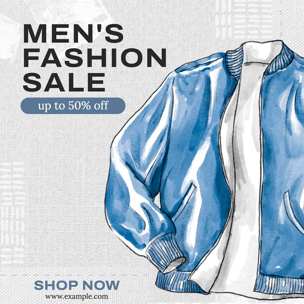 Men's fashion sale Instagram post template