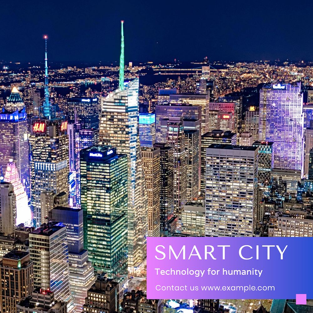 Smart city Instagram post template