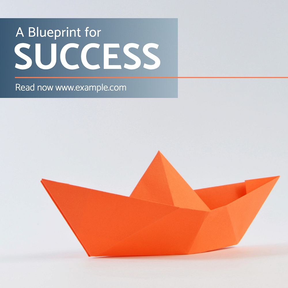 Business success blueprint Instagram post template