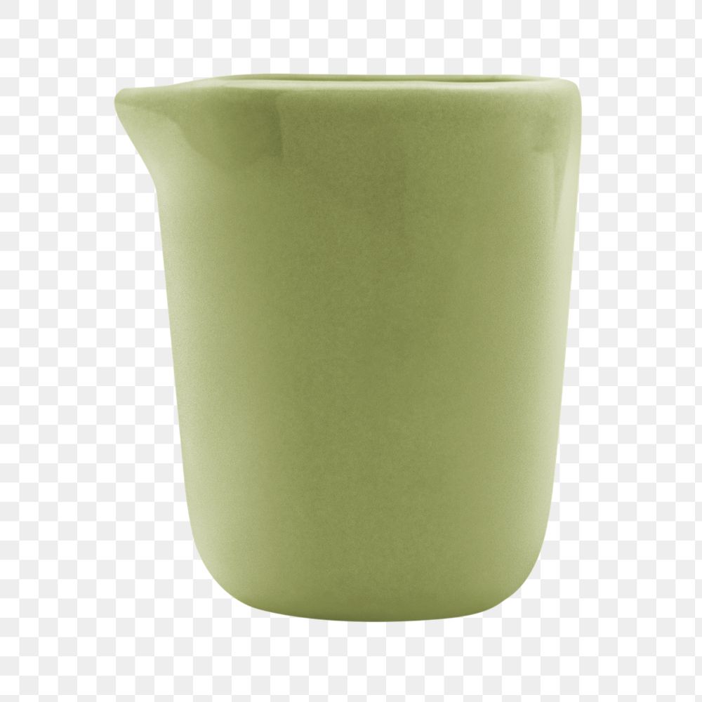 Porcelain jug editable mockup element, green design