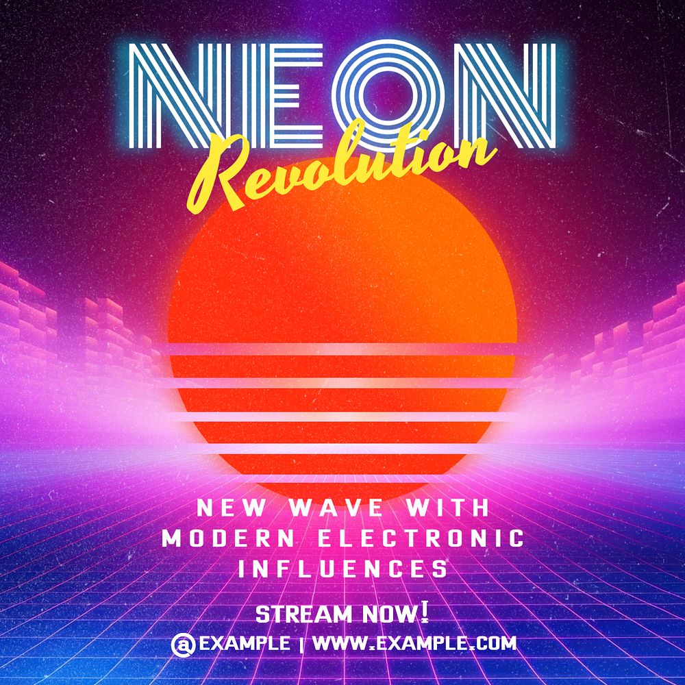 new-wave-music-album-cover-premium-editable-template-rawpixel