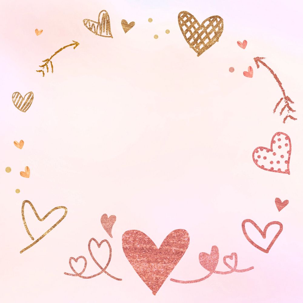 Cute love frame, editable background design