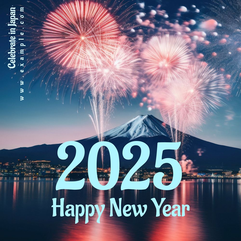 New year 2024 Instagram post template, editable text