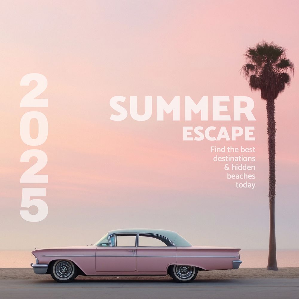 Summer escape Instagram post template