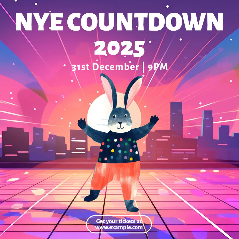 NYE countdown Instagram post template