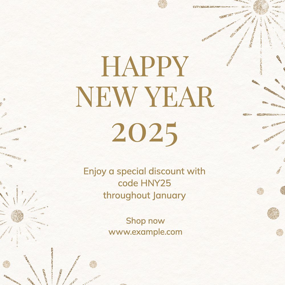 New year sale Facebook post template