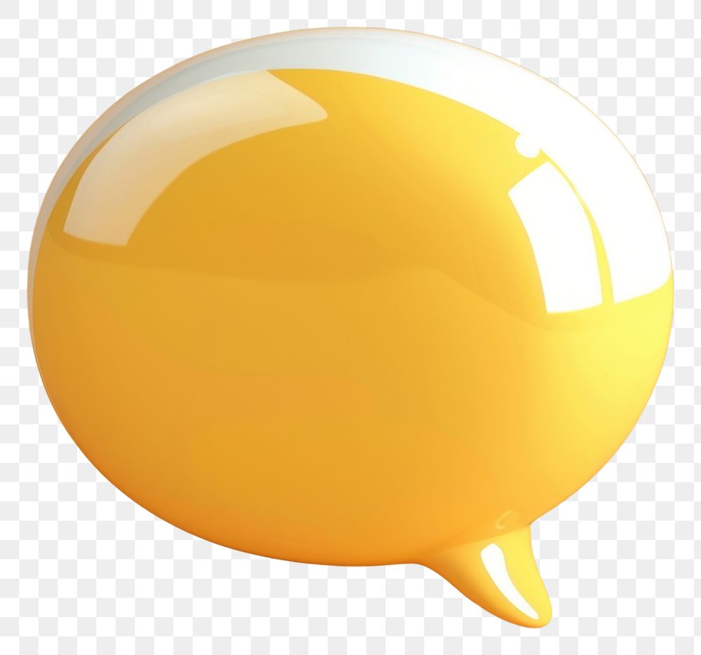 PNG Speech bubble yellow sphere.