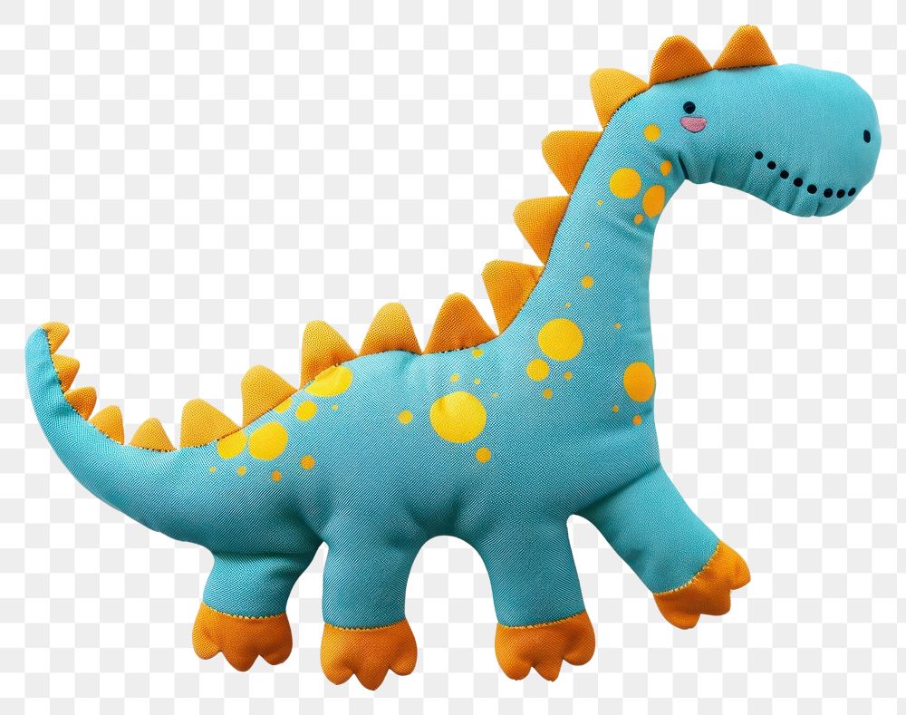 PNG Fabric dinosaur toy wildlife reptile animal.