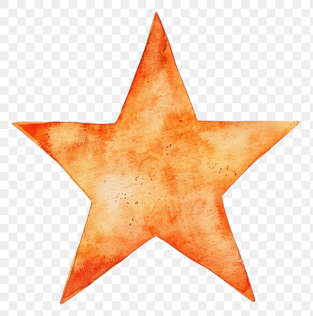 PNG Clean orange star symbol animal plant.