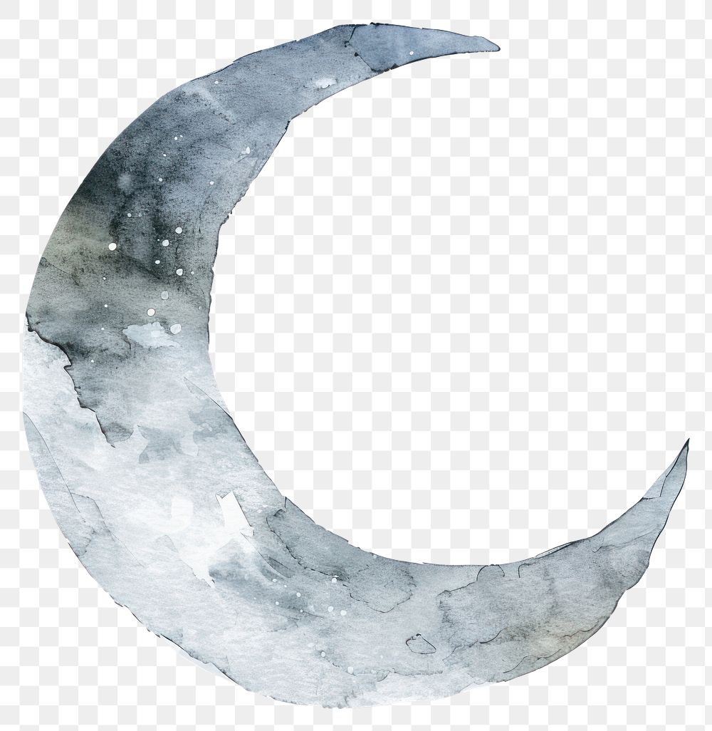 PNG Clean grey crescent astronomy outdoors nature.