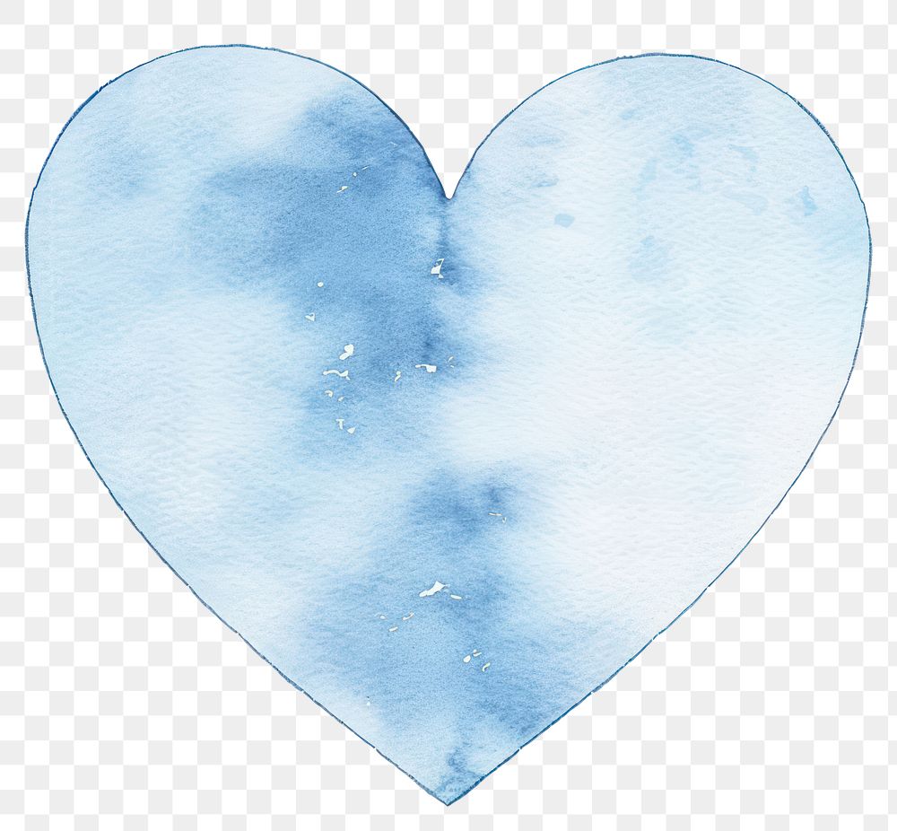 PNG Clean pastel blue heart disk.