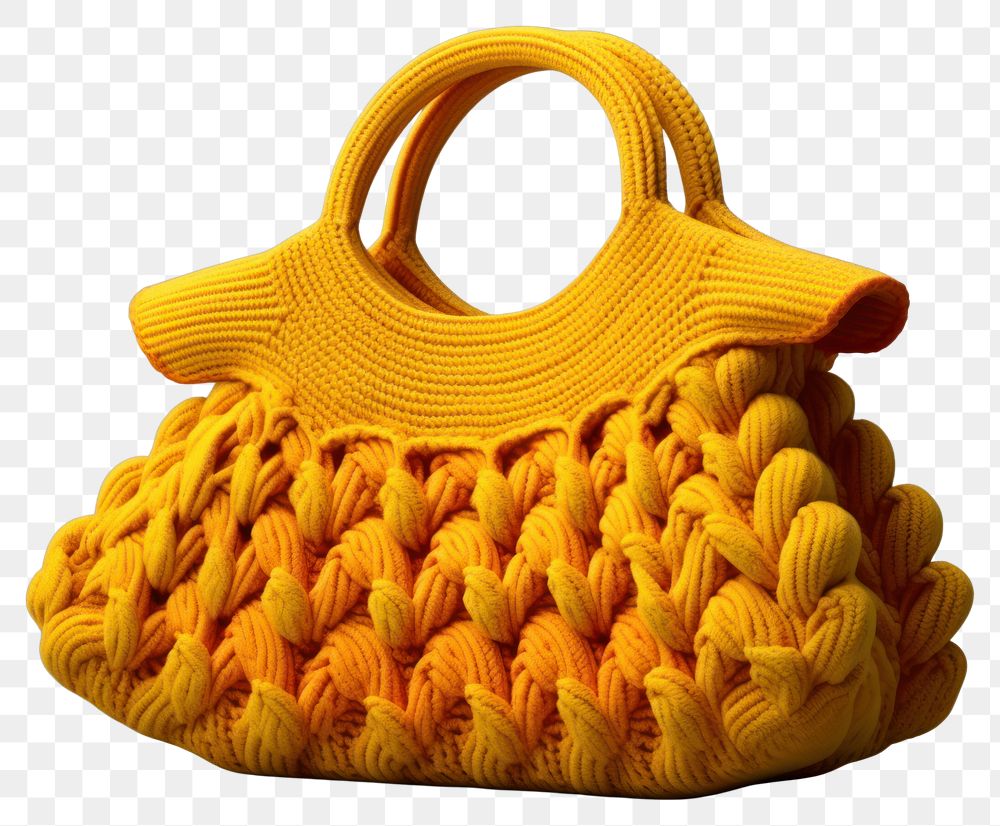 PNG Knitted fabric bag accessories handicraft accessory.