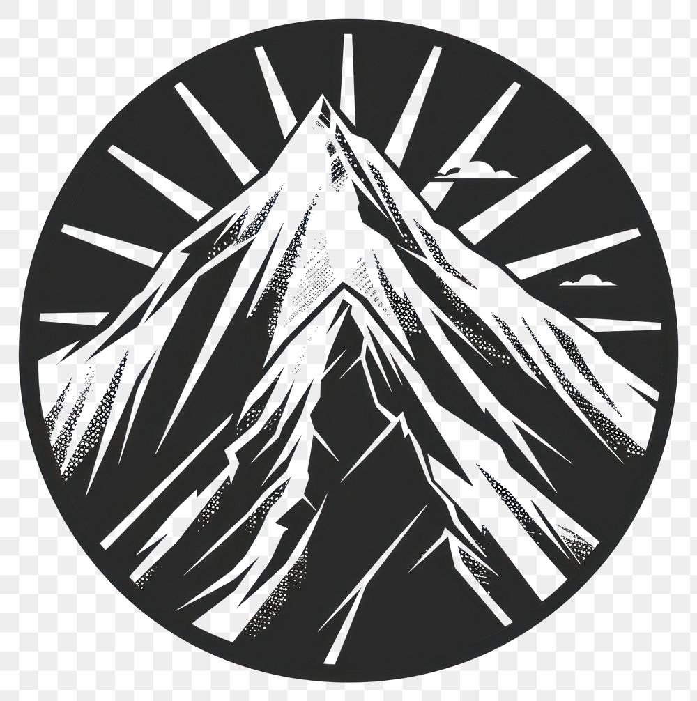 PNG Mountain logo outdoors stencil.