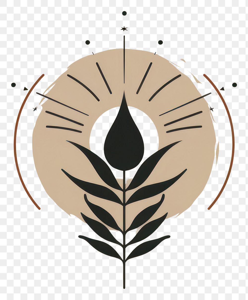 PNG Boho aesthetic logo emblem symbol animal.