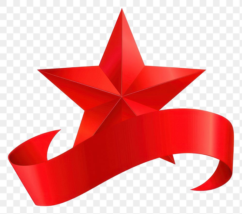 PNG Star gradient Ribbon red award symbol logo star symbol.