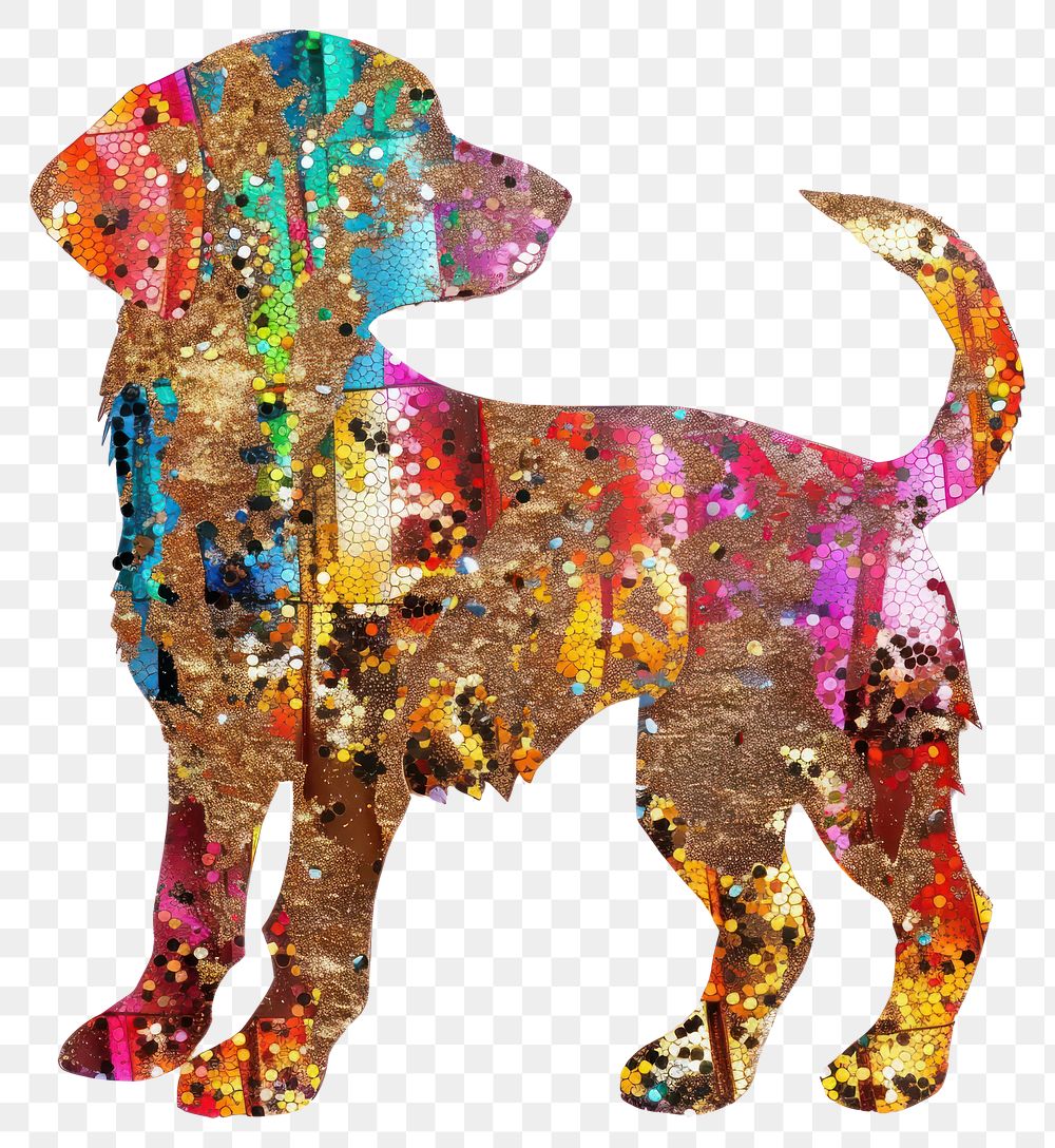 PNG Dog shape collage cutouts animal canine mammal.
