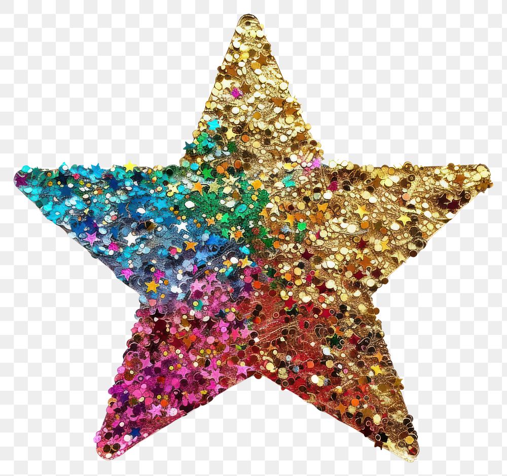 PNG Star shape collage cutouts glitter accessories accessory.
