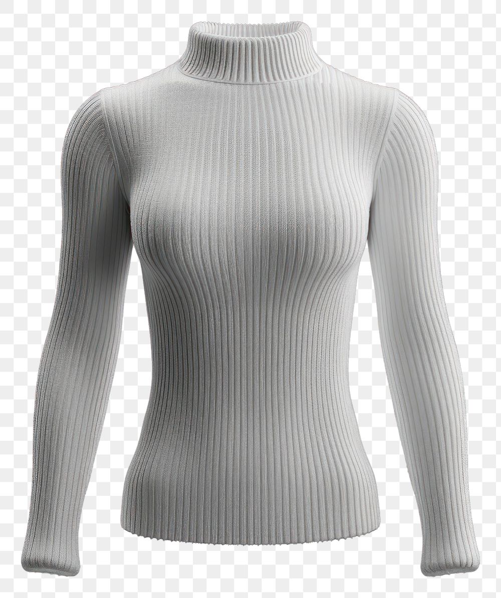 PNG  White sweater mockup apparel clothing knitwear.