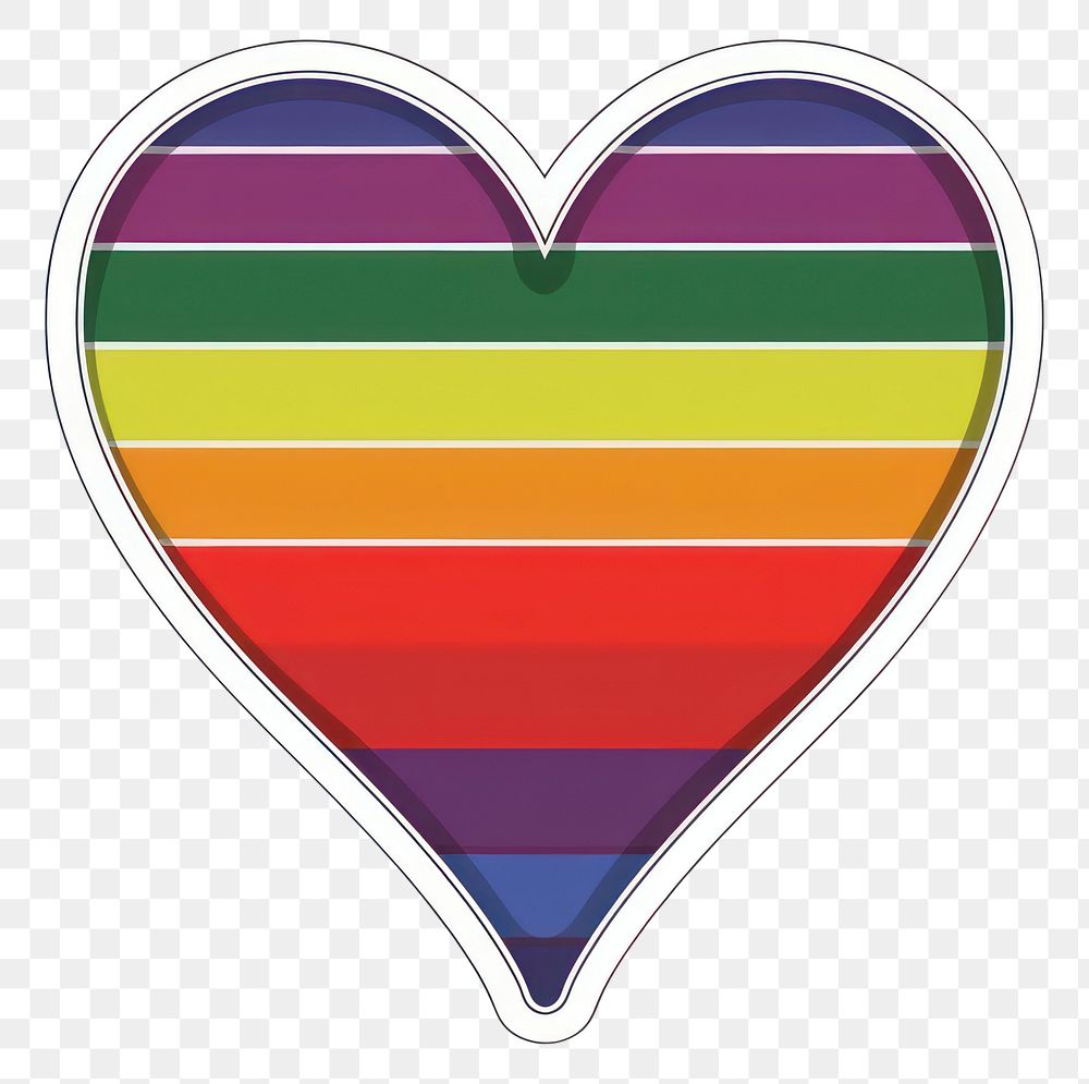 PNG LGBTQ heart logo disk.