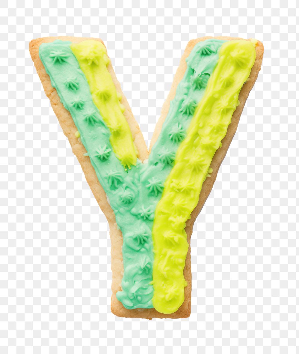Letter Y png cookie art alphabet, transparent background