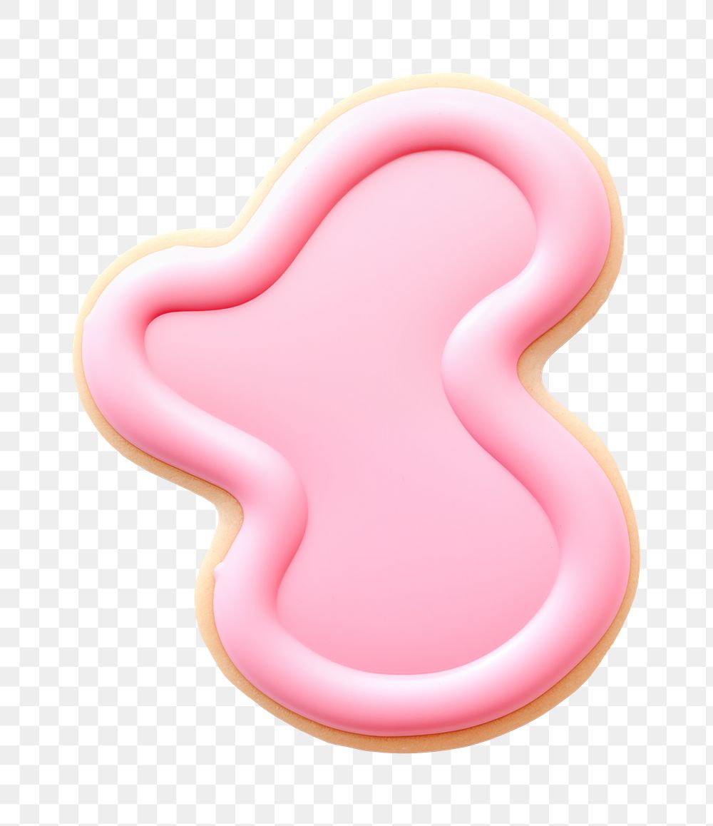 Pink blob  shape icon png cookie art shape, transparent background
