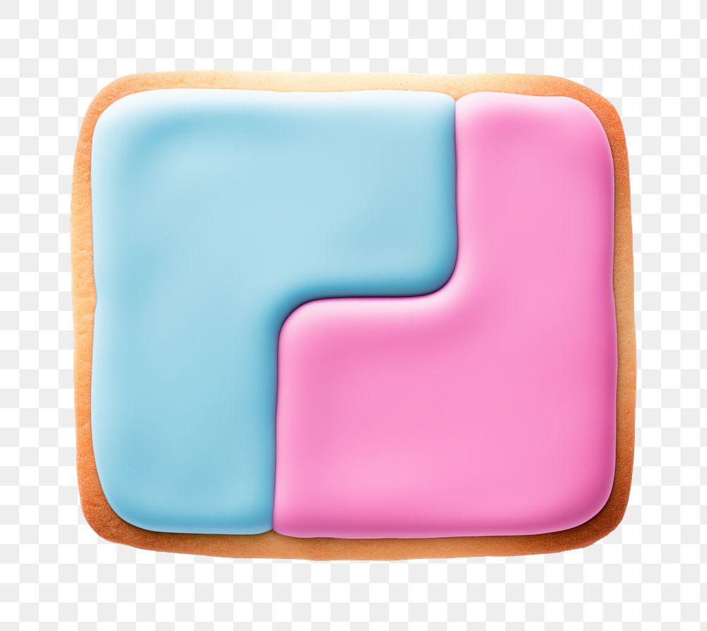 Square icon png cookie art shape, transparent background