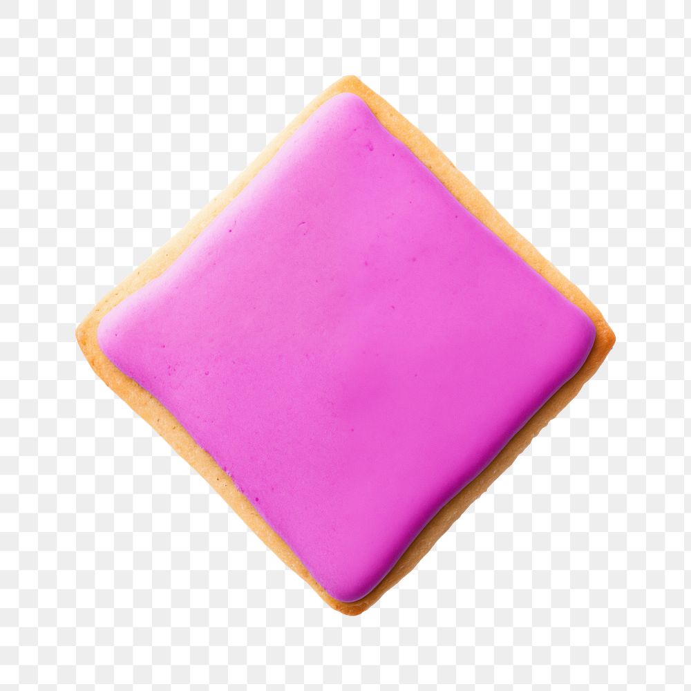 Rhombus icon png cookie art shape, transparent background