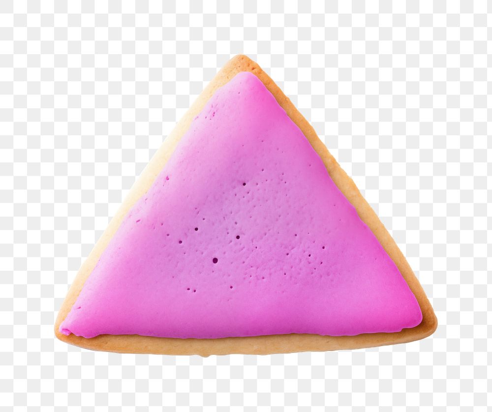 Triangle icon png cookie art shape, transparent background