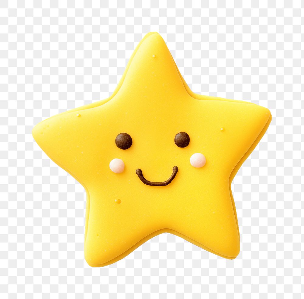 Star icon png cookie art shape, transparent background