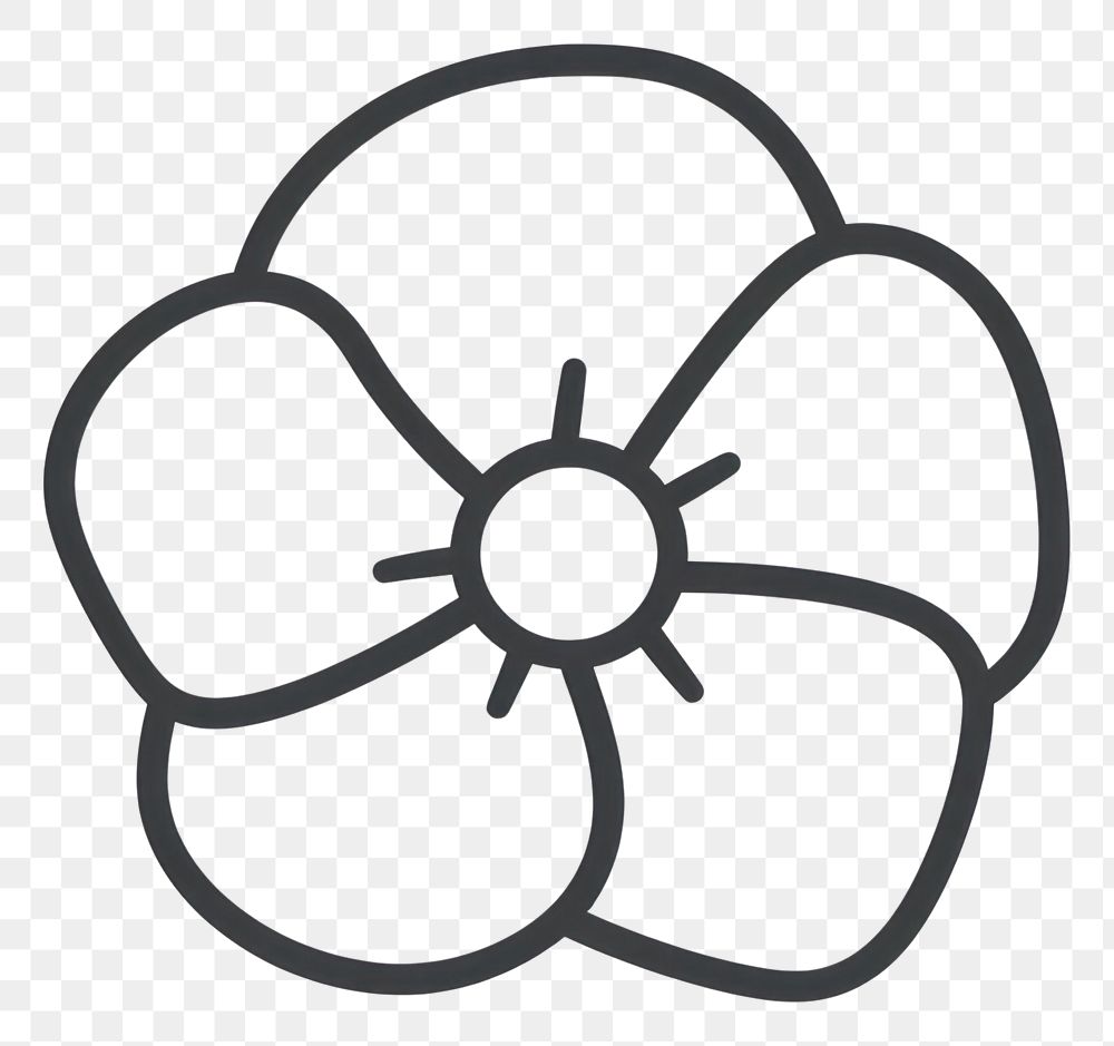 PNG Poppy flower icon drawing illustrated dynamite.