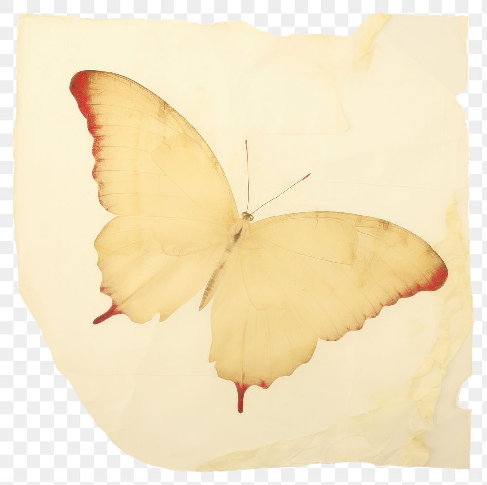 PNG Japanese butterfly ripped paper invertebrate painting animal.