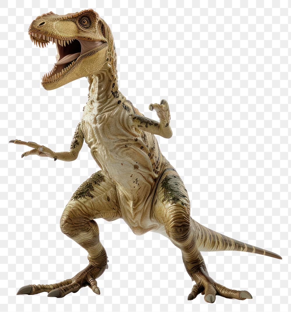 PNG Happy smiling dancing Baryonyx dinosaur reptile animal t-rex.