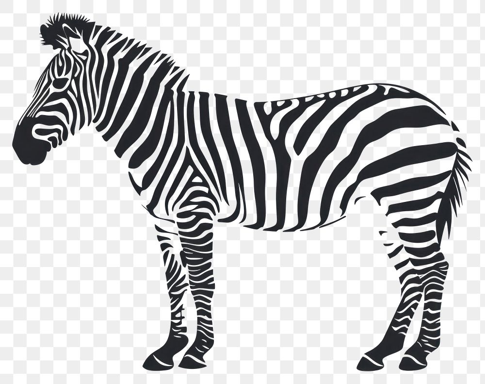 PNG Zebra zebra wildlife stencil.