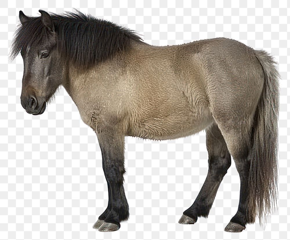 PNG Gray mongolian horse animal mammal andalusian horse.
